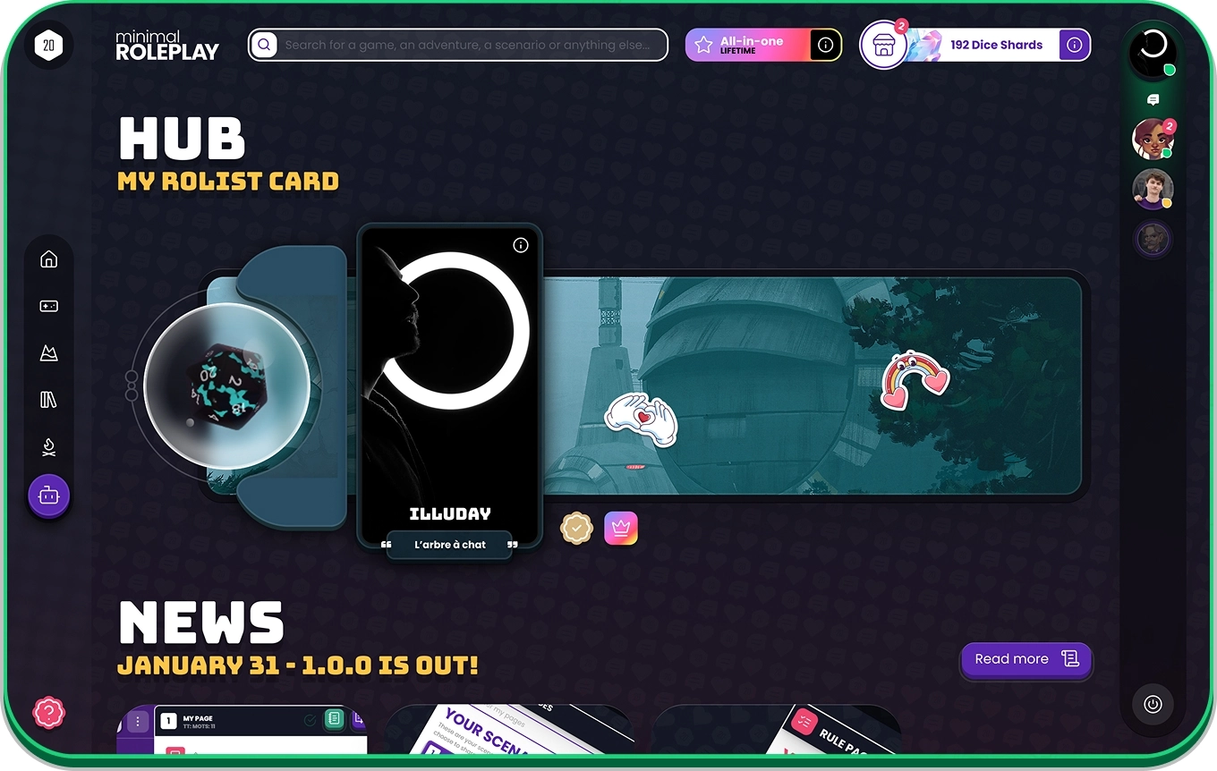 HUB Rolist card