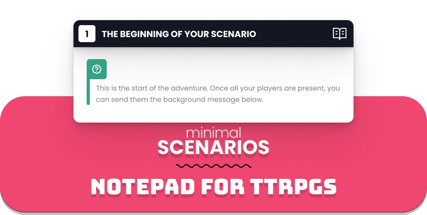 Minimal Scenarios: Notepad for TTRPGS
