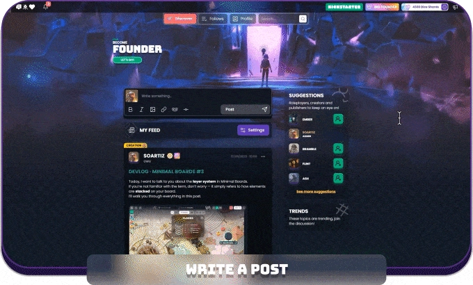 Minimal Campfire: Write a post
