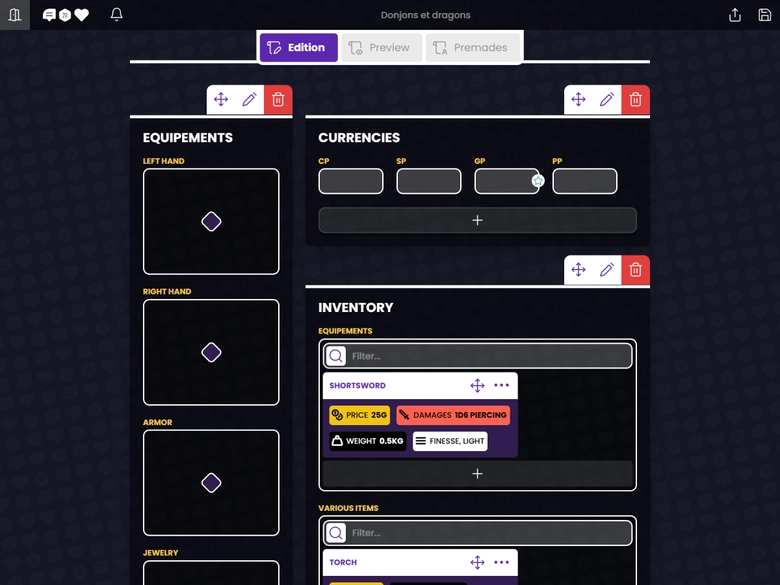 Advanced fields