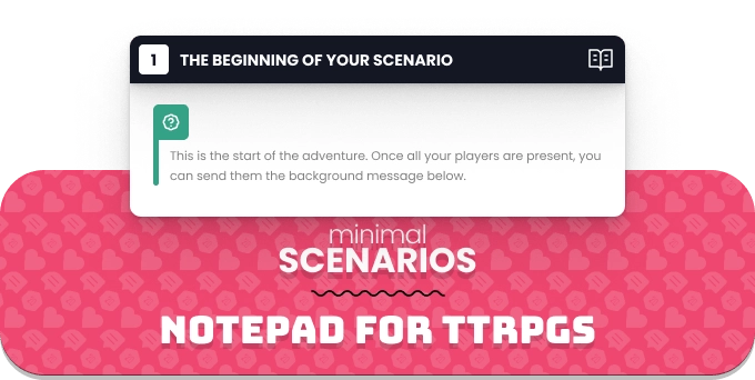 Minimal Scenarios: Notepad for TTRPGS