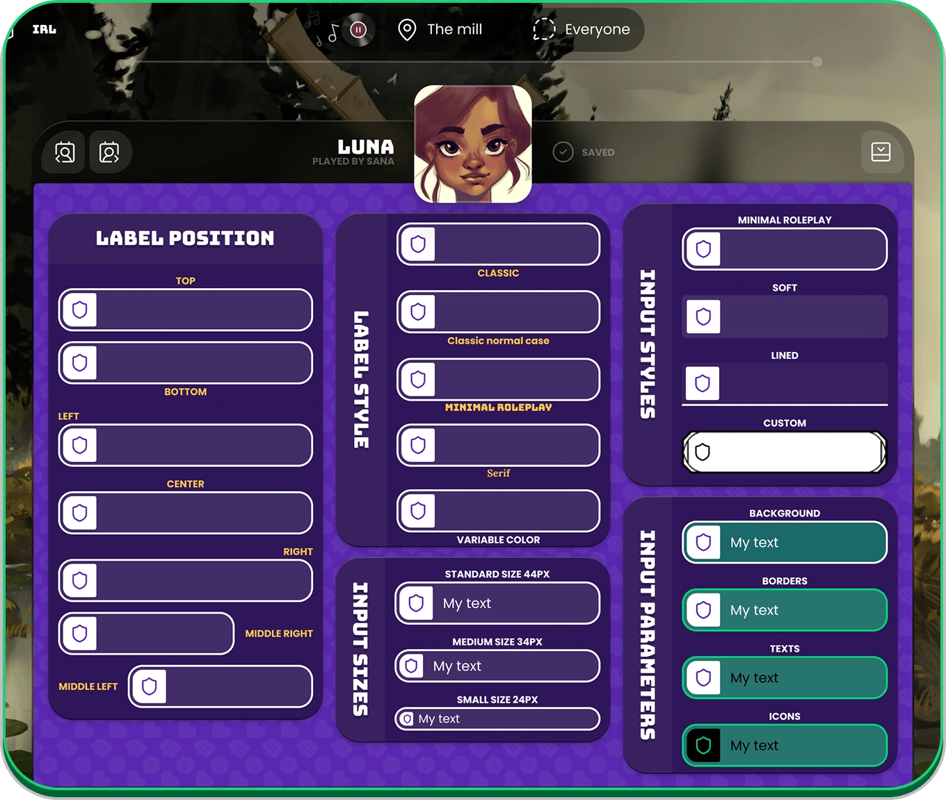 Advanced customization