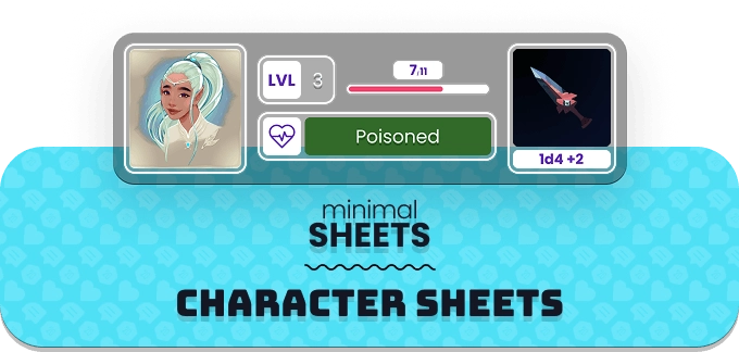 Minimal Sheets: Character Sheets